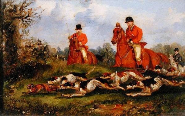 The Kill (tuval üzerine yağlı boya) by Henry Thomas Alken