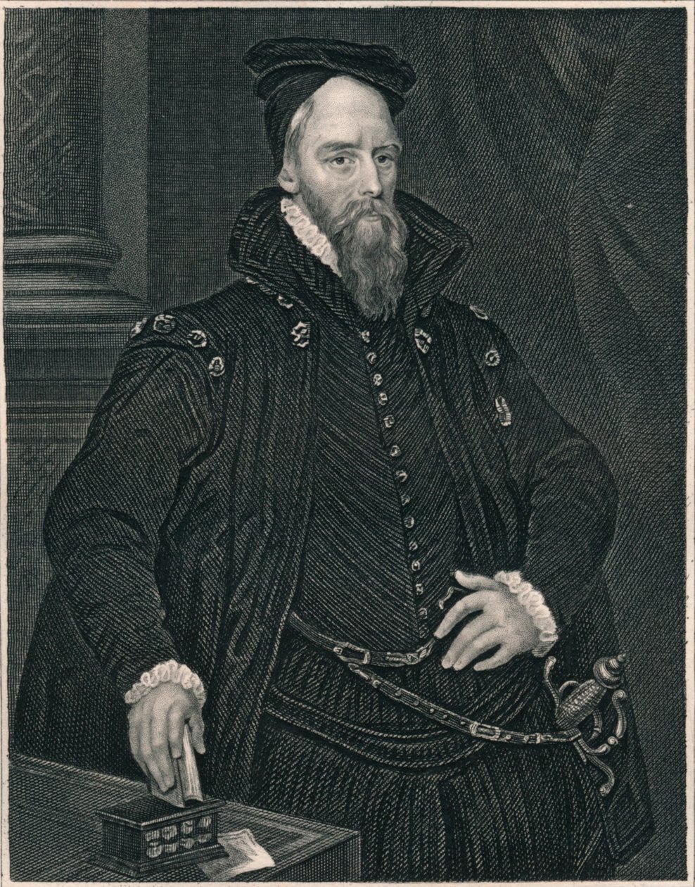 Ambrose Dudley, Warwick Kontu, 19. yüzyılın başlarında. by Henry Thomas Ryall