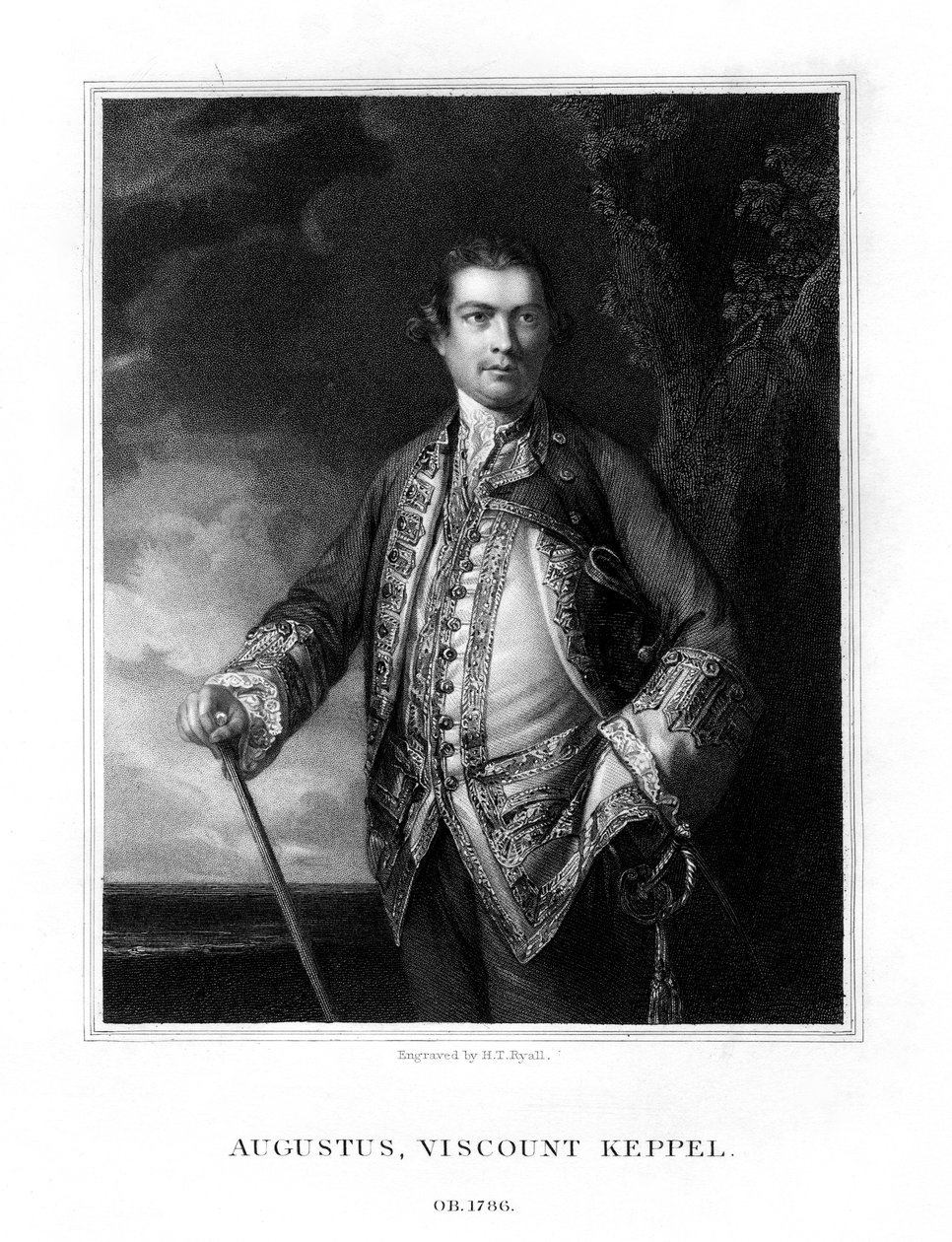 Augustus Keppel, 1. Vikont Keppel, İngiliz amiral, 1833. by Henry Thomas Ryall