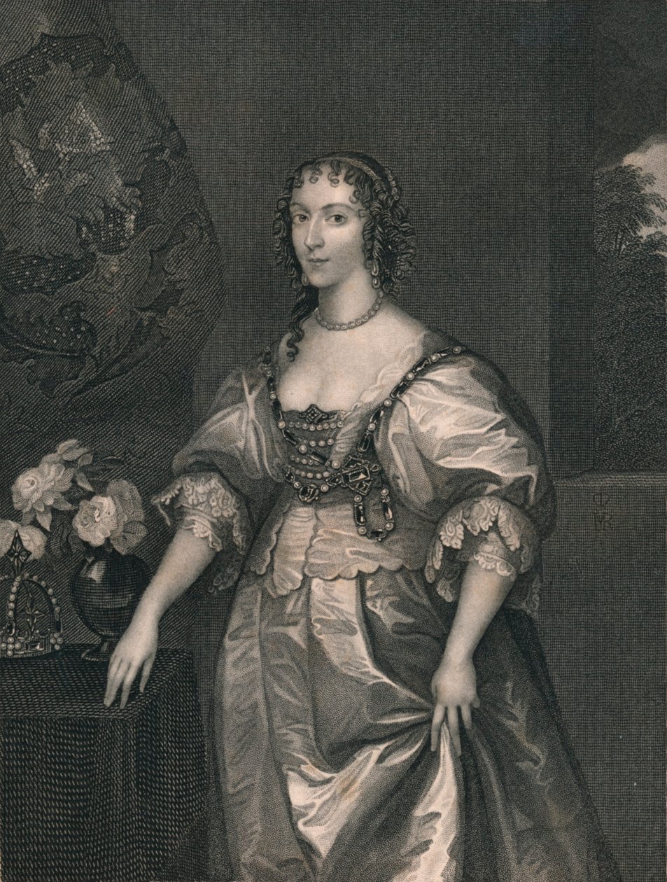 Henrietta Maria, Birinci Charles Kraliçesi, 19. yüzyılın başlarında. by Henry Thomas Ryall