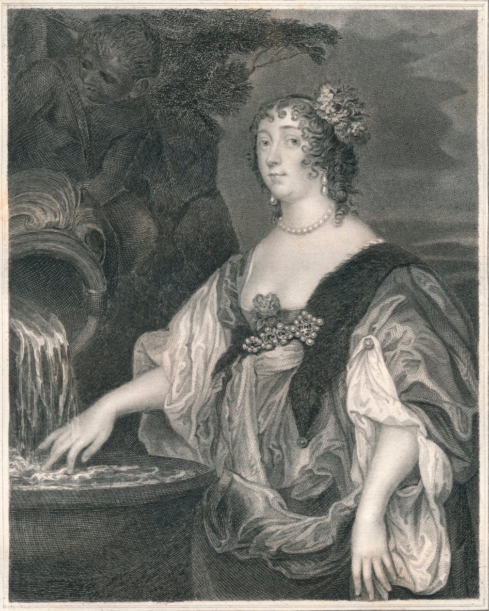 Lucy Percy, Carlisle Kontesi, c1635-1637, 19. yüzyılın başlarında. by Henry Thomas Ryall
