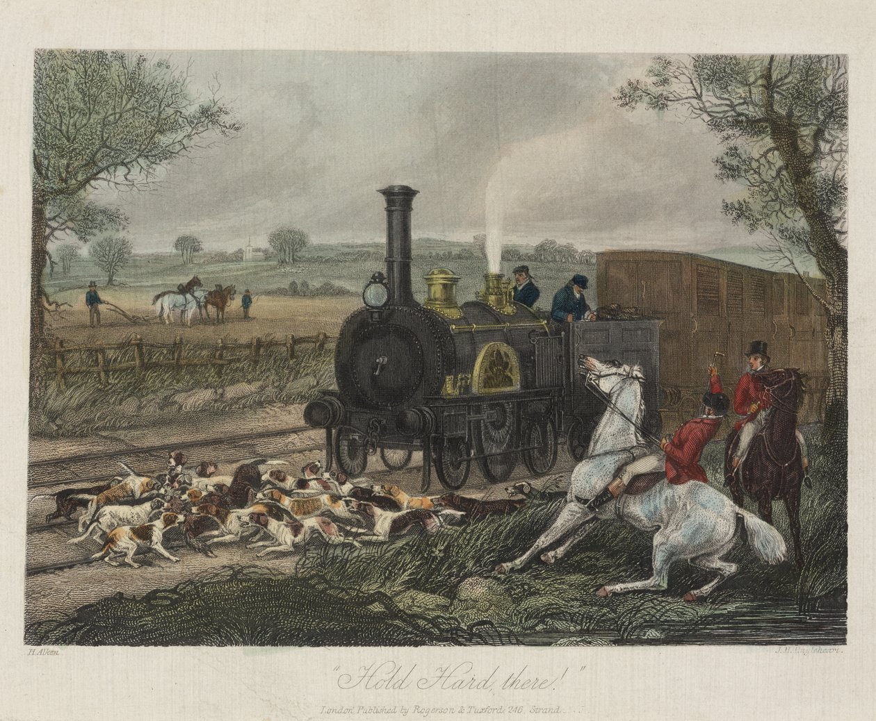 Orada Sert Tutun!, J.H. İngiliz kalp, 1850 by Henry Thomas after Alken