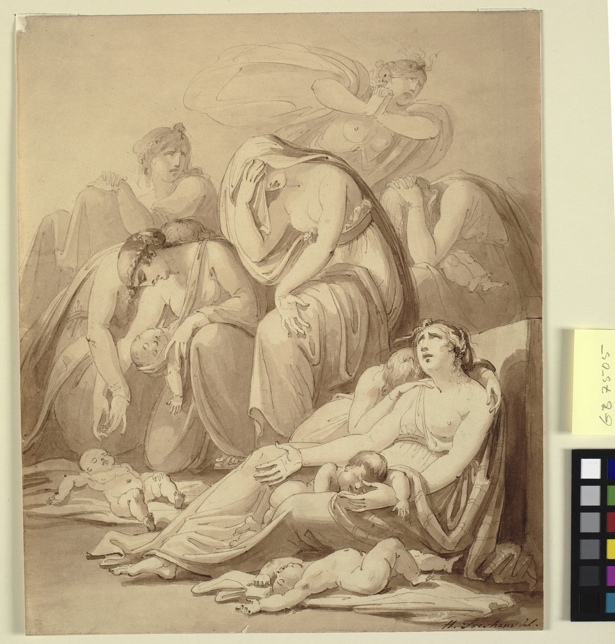 Masumların Katliamı sonrası ağlayan anneler by Henry Tresham