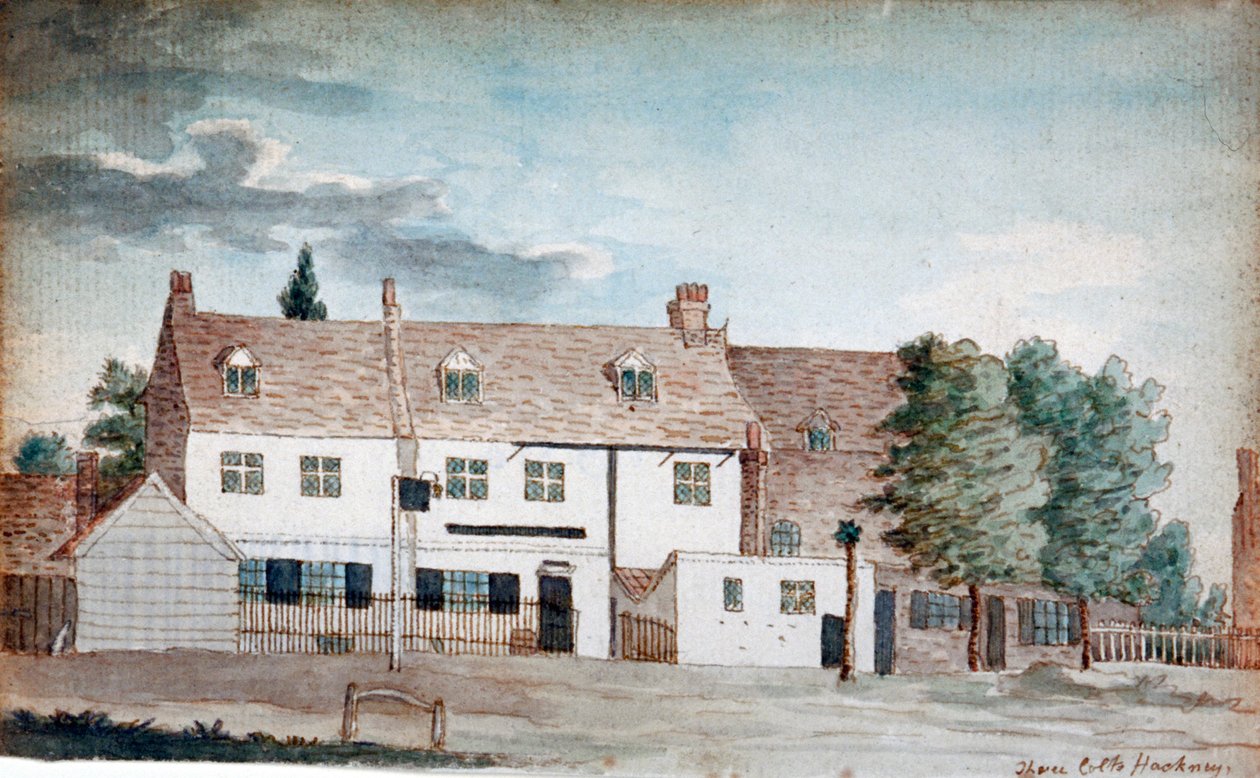 Three Colts Inn, Hackney, Londra, c1795 by Henry Vaughan