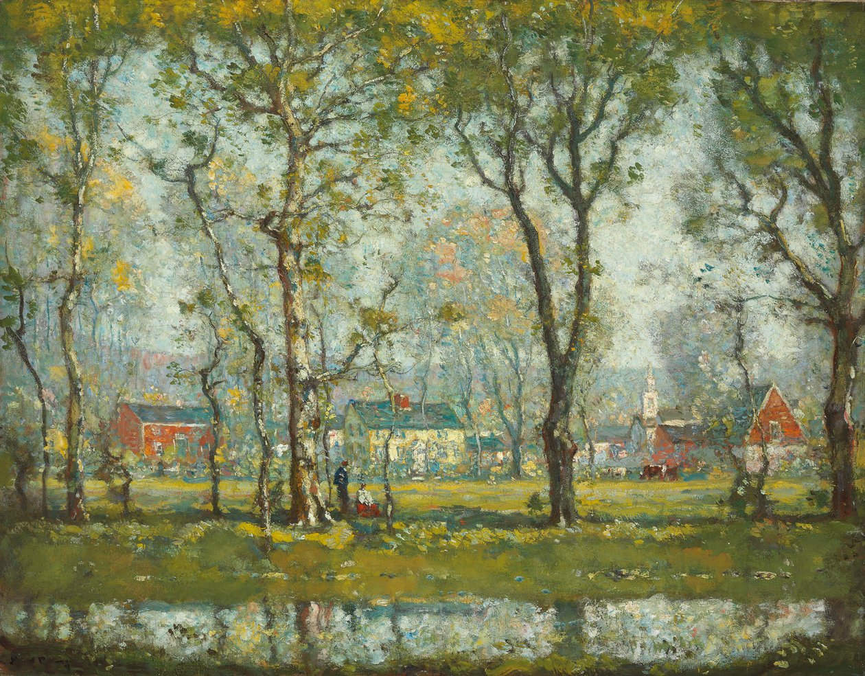 New England Köyü by Henry Ward Ranger