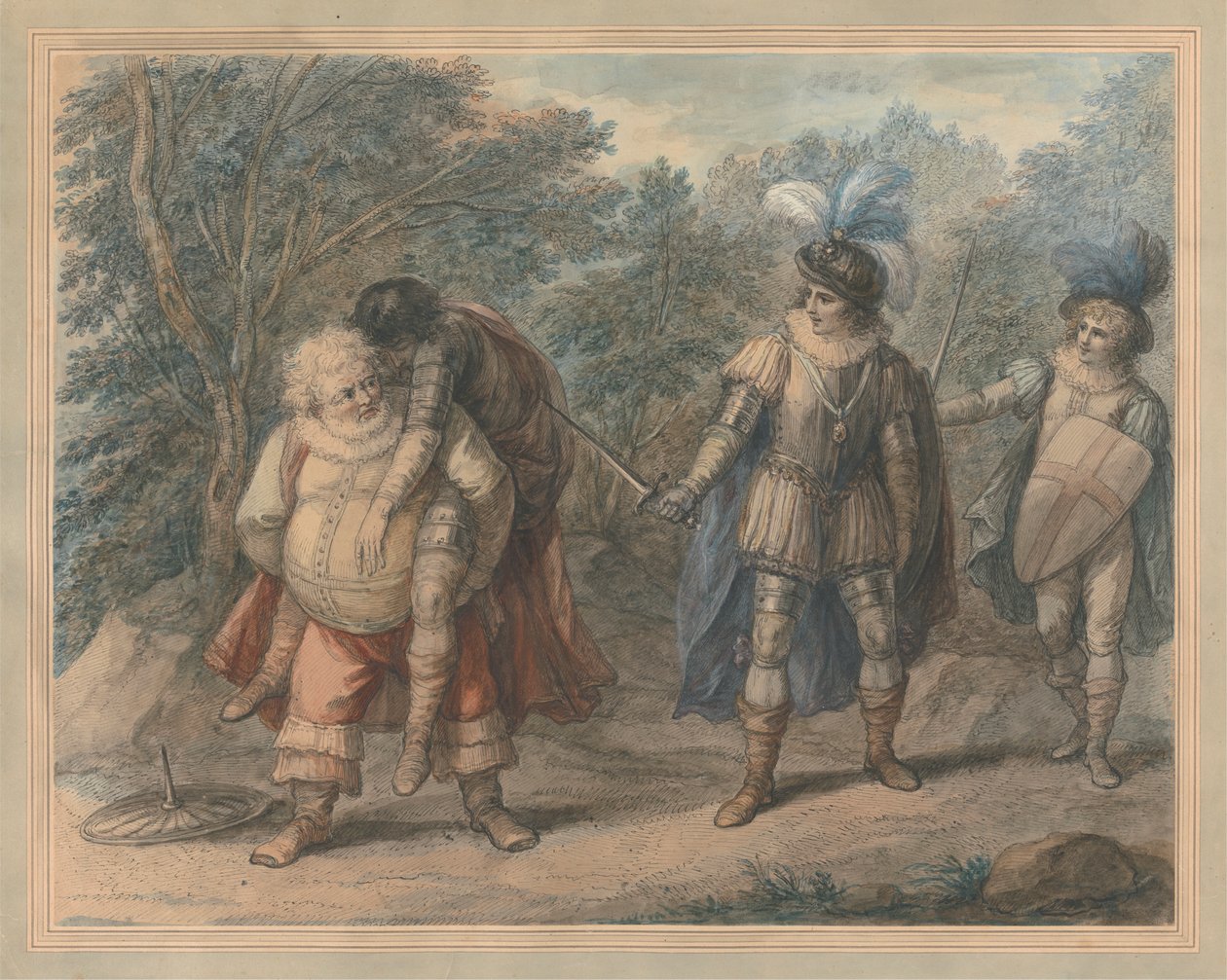 Ölü Hotspur Taşıyan Falstaff by Henry William Bunbury