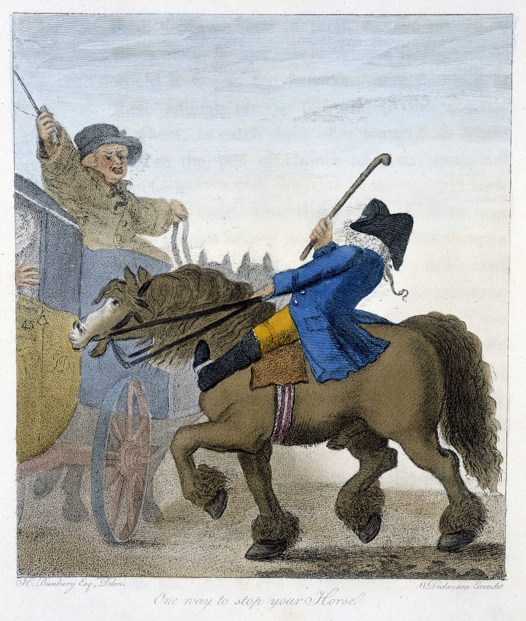 Atınızı durdurmak için Meway - “” İngiliz çizgi filmlerinde binicilik görgü kuralları”, hasta. H.W. Bunbury, ed. John Stockdale by Henry William Bunbury