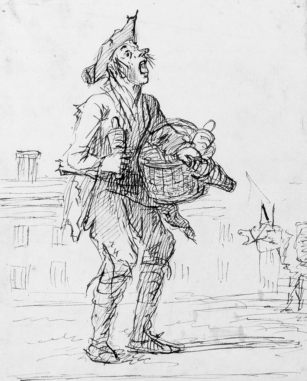Bir eşekle sokak tellalının incelenmesi by Henry William Bunbury