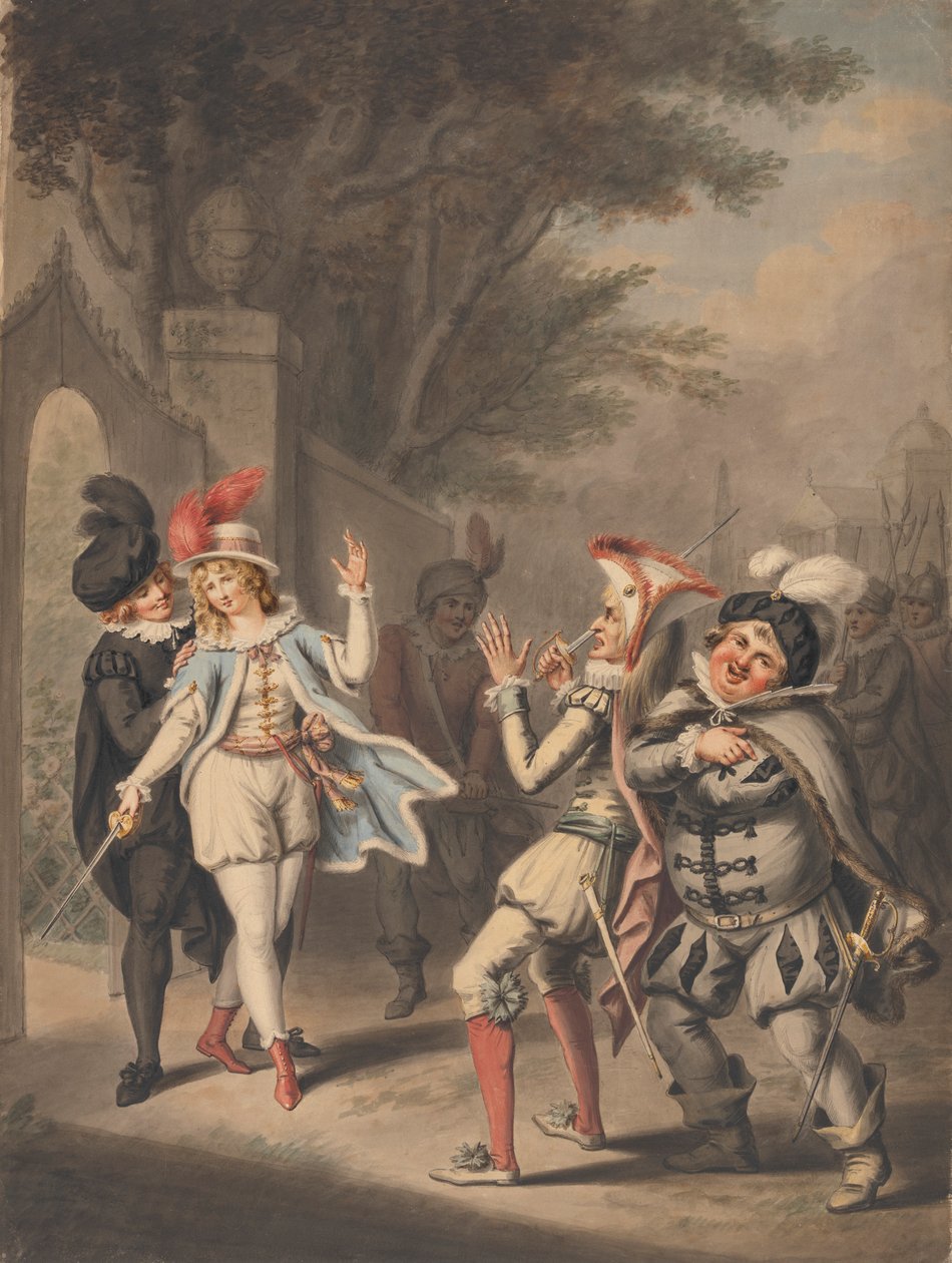 Düello: 'Onikinci Gece', III. Perde, Sahne IV by Henry William Bunbury