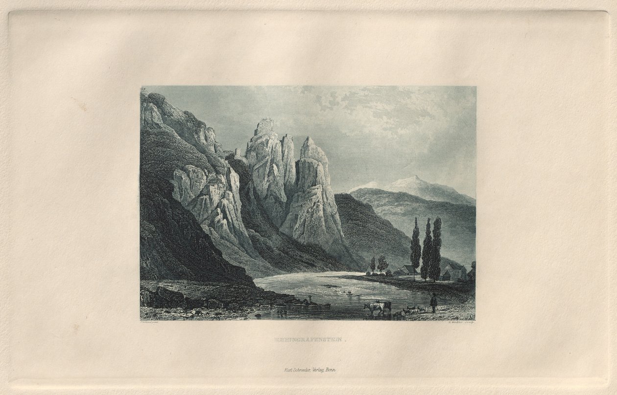 Pitoresk ve Romantik Rheinland: Rheingrafenstein, 1928. by Henry Winkles