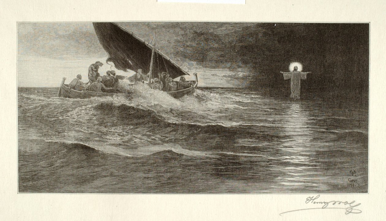 Denizde Yürüyen İsa by Henry Wolf