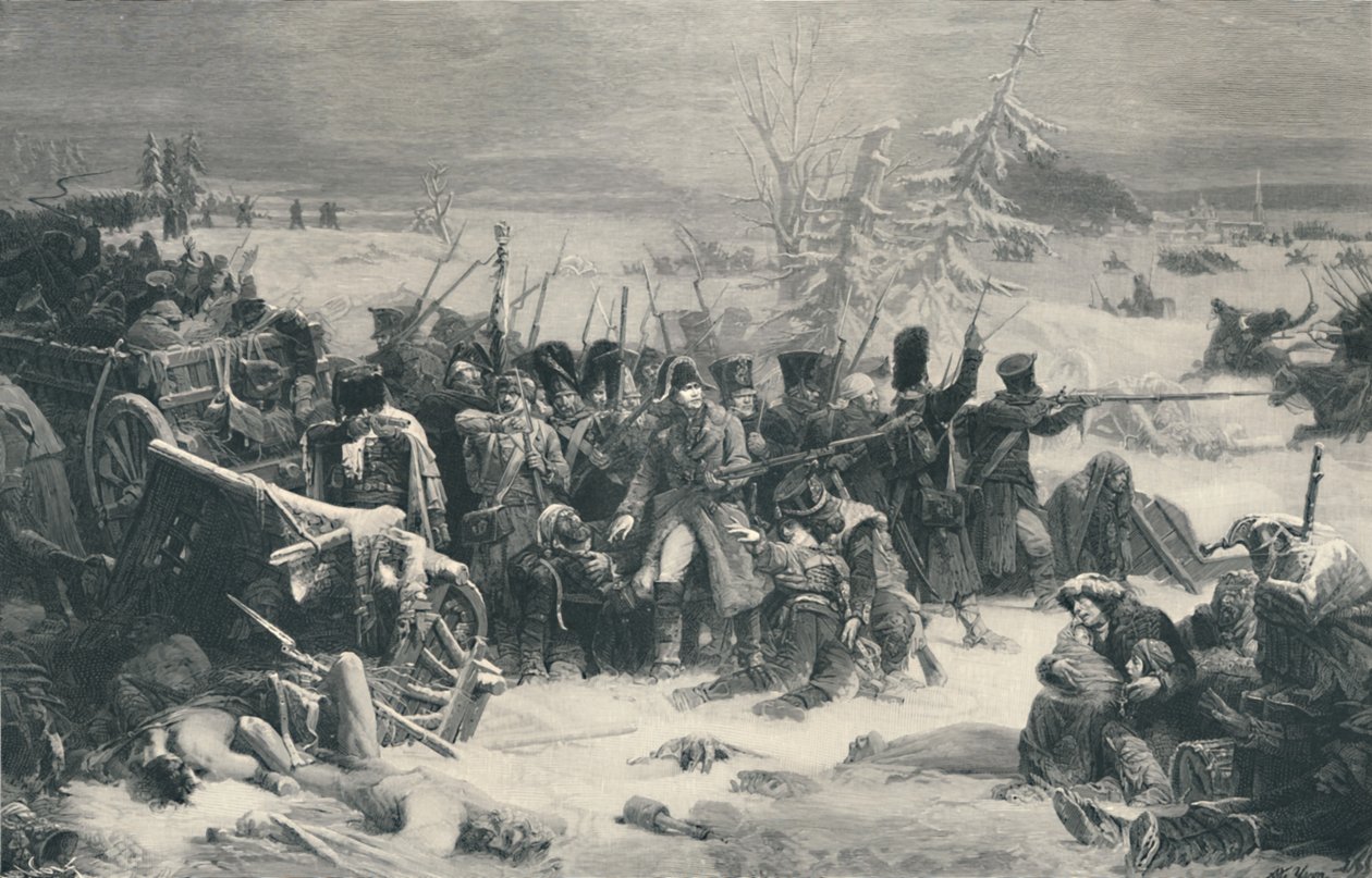 Mareşal Ney, Büyük Ordunun Arka Muhafızlarını Sürdürüyor, 1812, 1896. by Henry Wolf