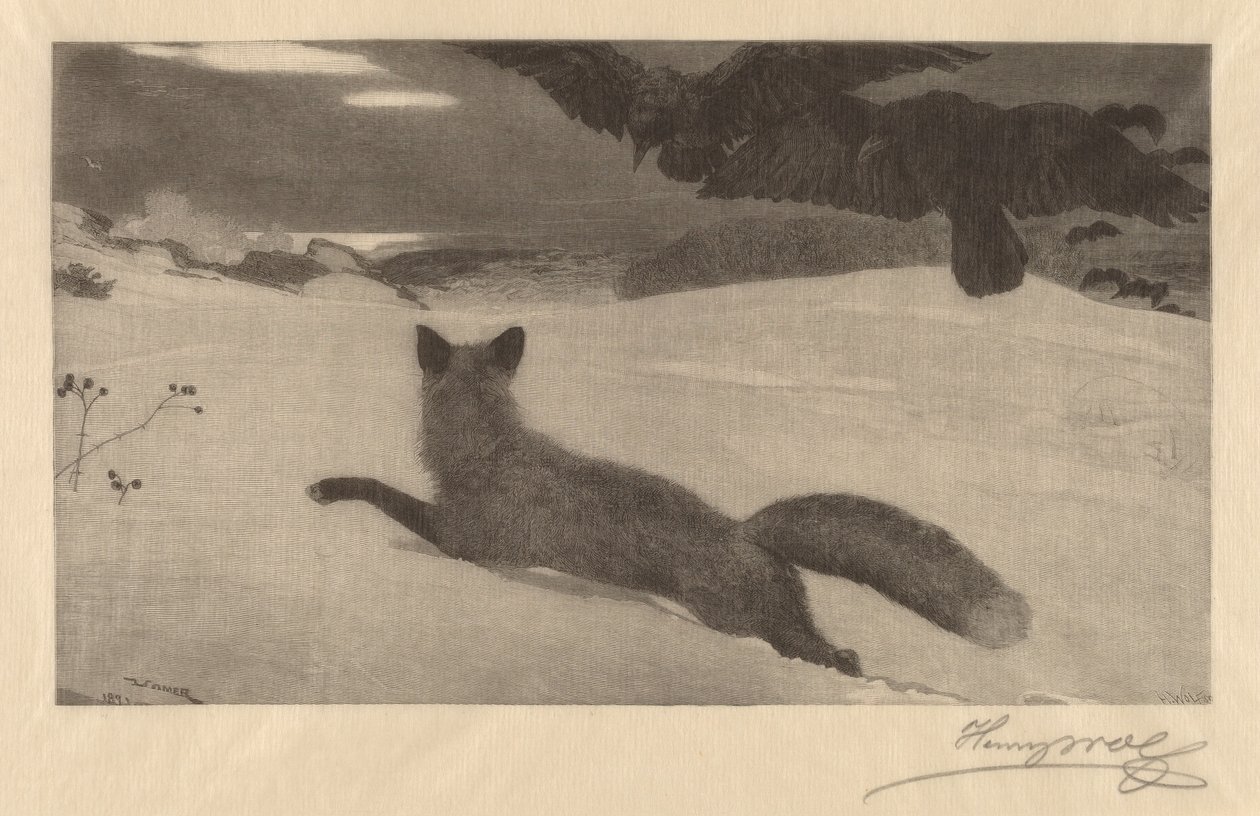 Kış, Tilki Avı by Henry Wolf after Winslow Homer