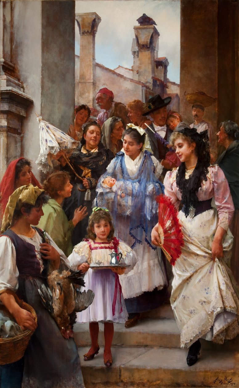 Venedik Vaftiz Partisi, 1896 tuval üzerine yağlı boya by Henry Woods