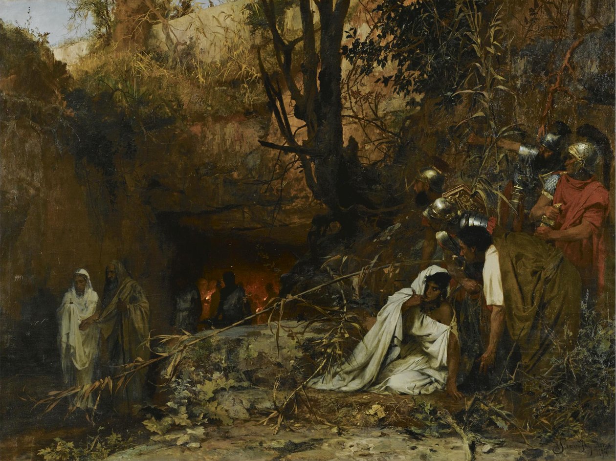 Yeraltı mezarlarının girişindeki Hristiyan zalimler, 1874 by Henryk Siemiradzki