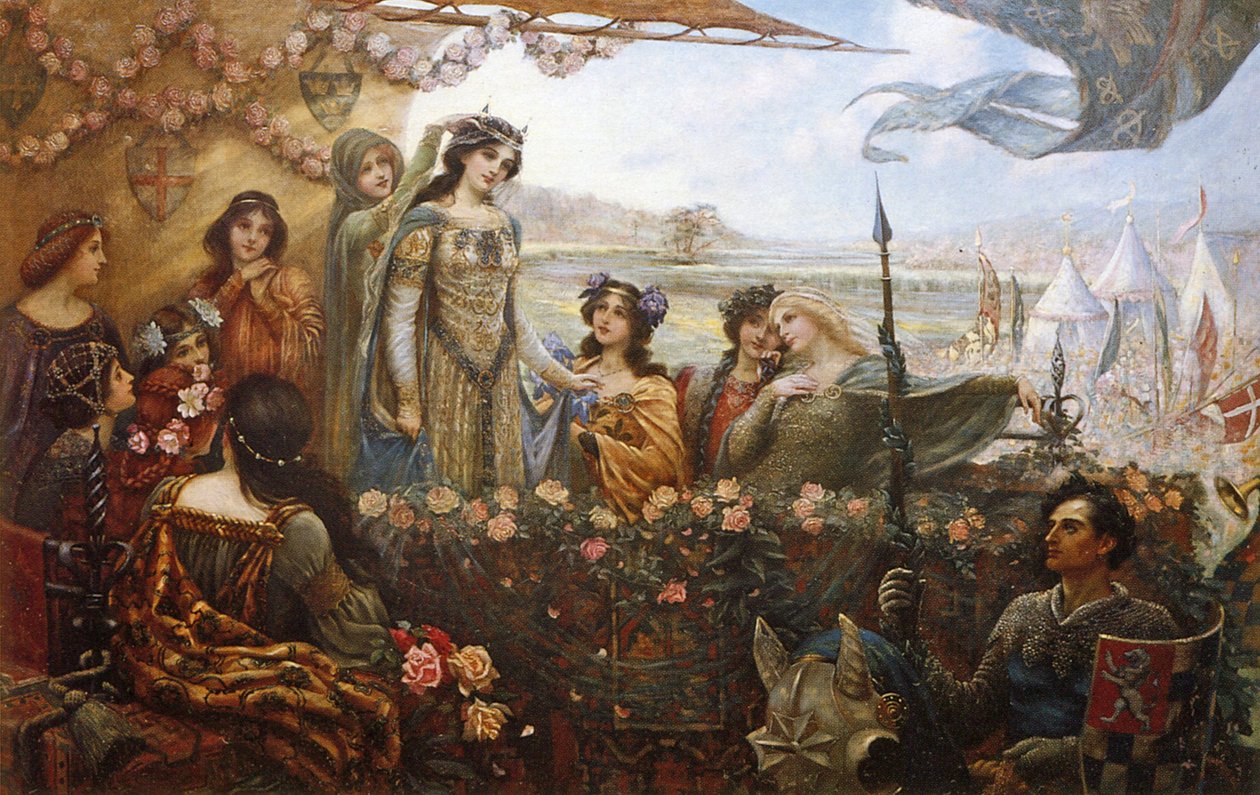 Lancelot ve Guinevere by Herbert James Draper