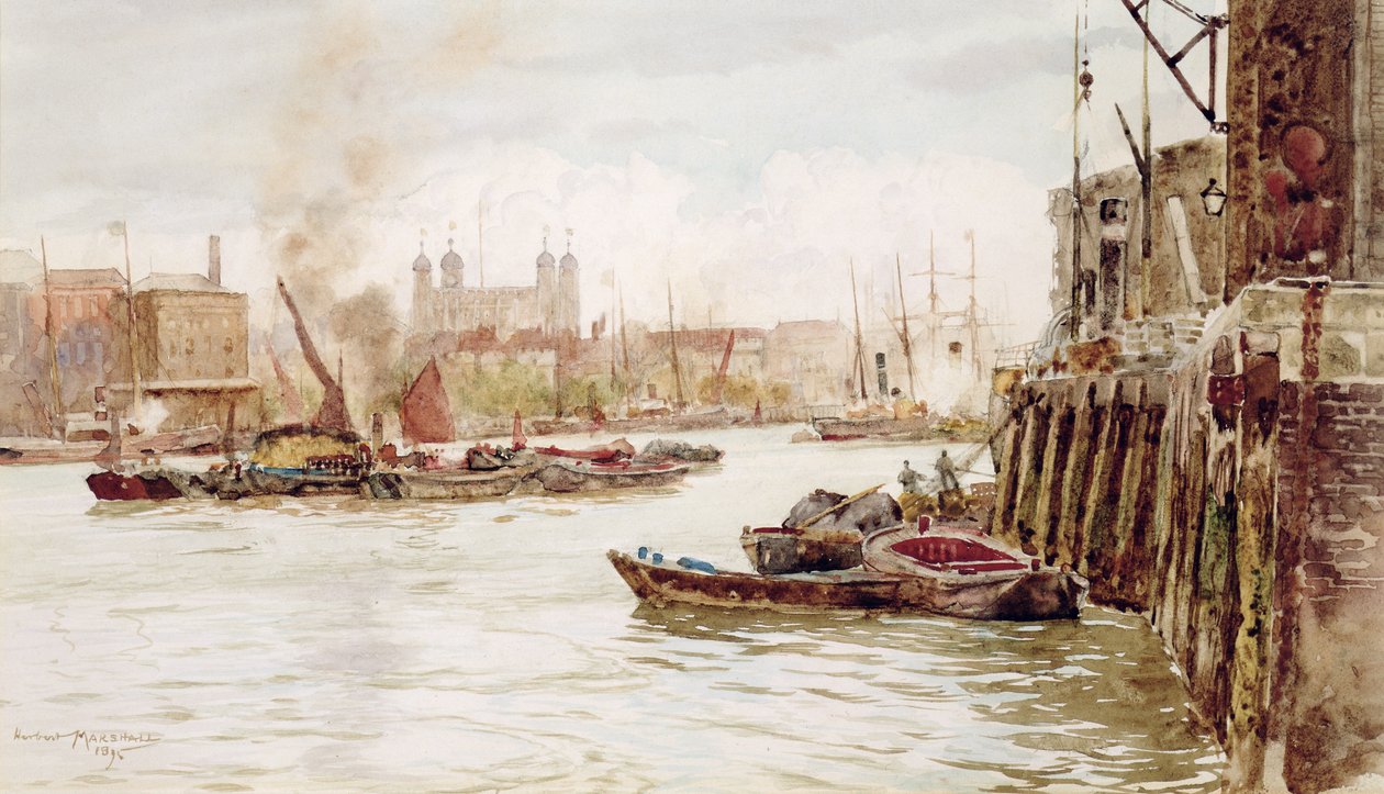 Londra Limanı: Üst Havuz, 1896 by Herbert Menzies Marshall