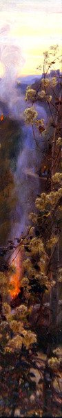 Befano Fuoci, 1900 dolayları (panel üzeri yağlı boya) by Herbert Arnould Olivier