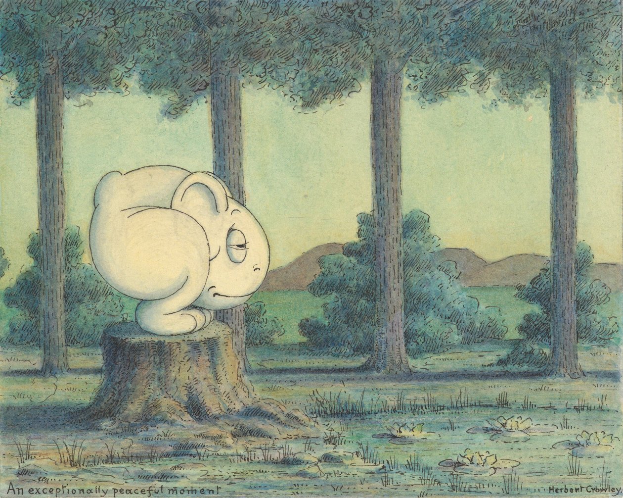 Olağanüstü huzurlu bir an, c.1910 by Herbert E. Crowley