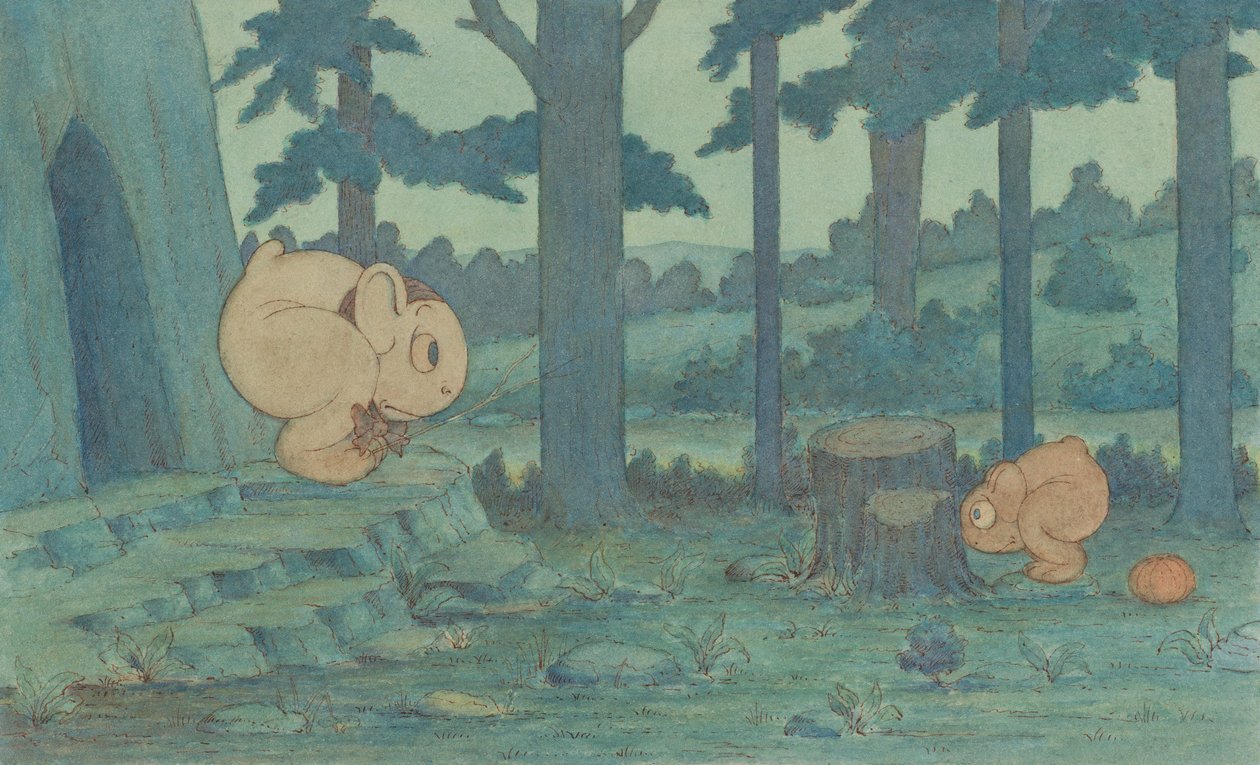 Wiggle Much bebek anneden saklanıyor, c.1910 by Herbert E. Crowley