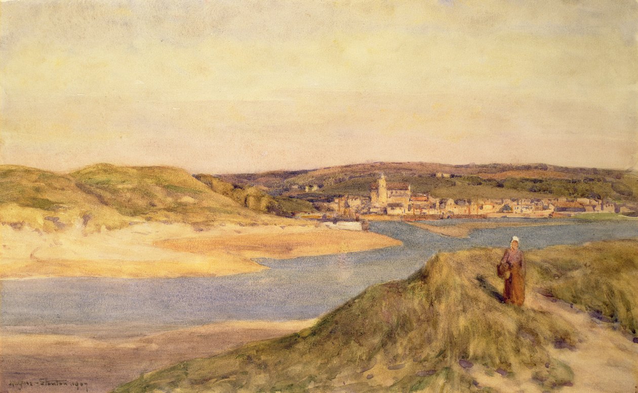 Lelant, Cornwall konumundan Hayle by Herbert Hughes Stanton