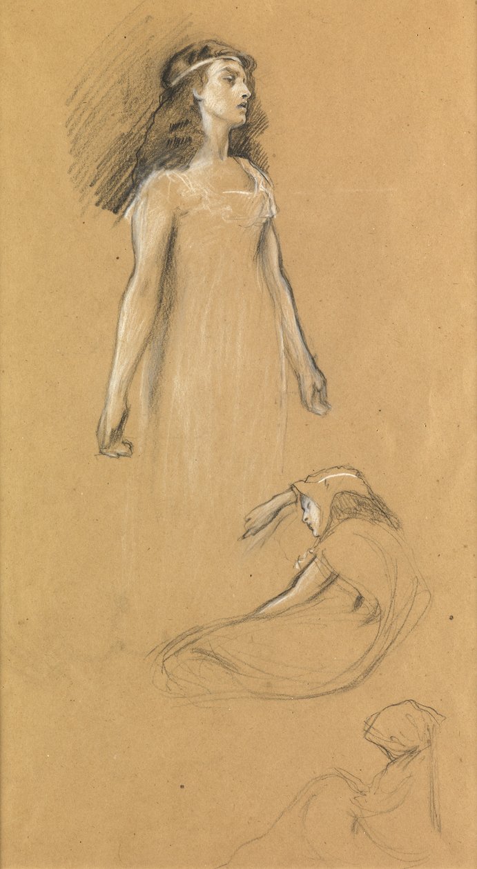 "Tristram ve Yseult" için çalışma, c.1901 by Herbert James Draper