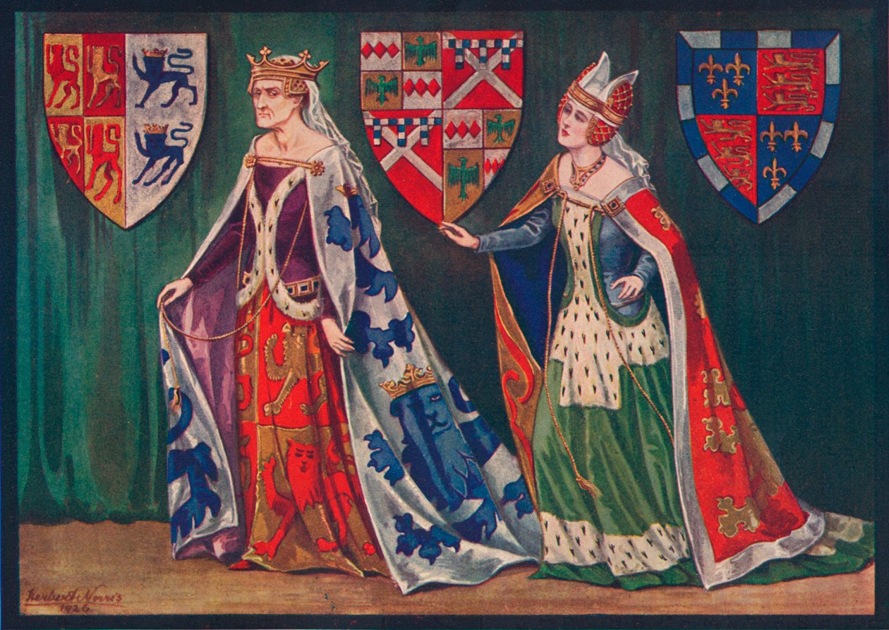Margaret, Galler Prensesi, 1410. Joice, Lady Tiptoft, 1460, 1926 by Herbert Norris