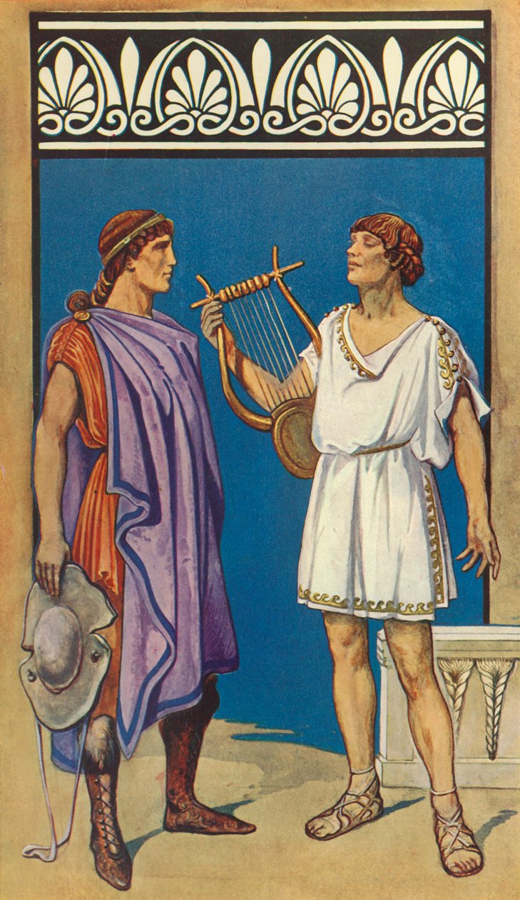 Buruşuk Chiton ve Chlamy'ler ayrıldı, Chiton sağda, 1924. by Herbert Norris