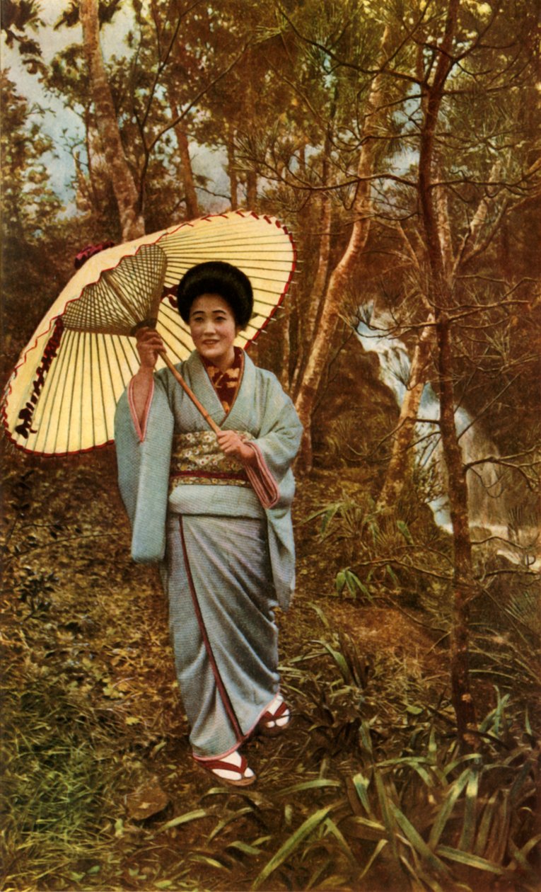 Ormanda Bir Duş, 1910. by Herbert Ponting