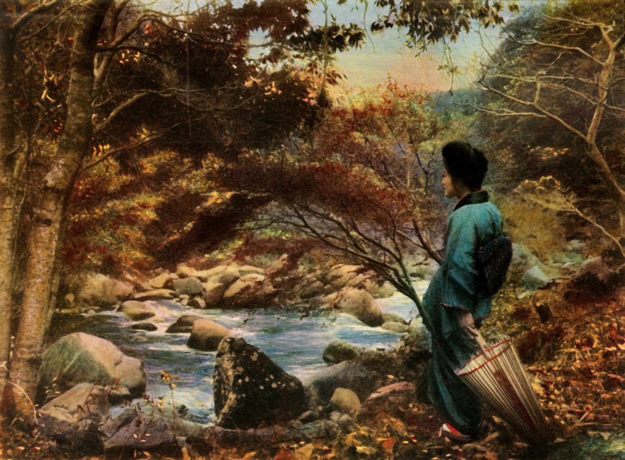Miyanoshita'da Sonbahar, 1910. by Herbert Ponting