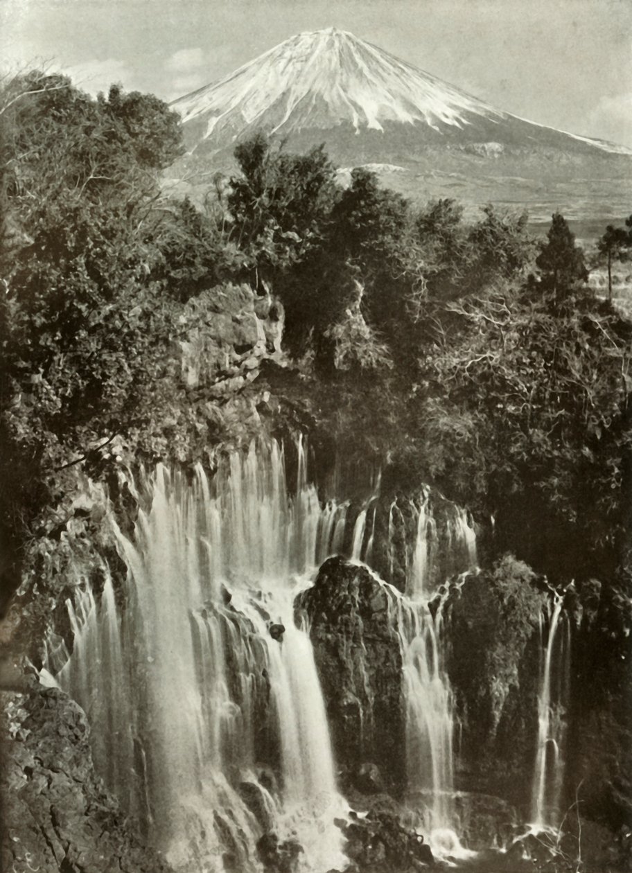 Fuji ve Shira-Ito Şelalesi, 1910. by Herbert Ponting