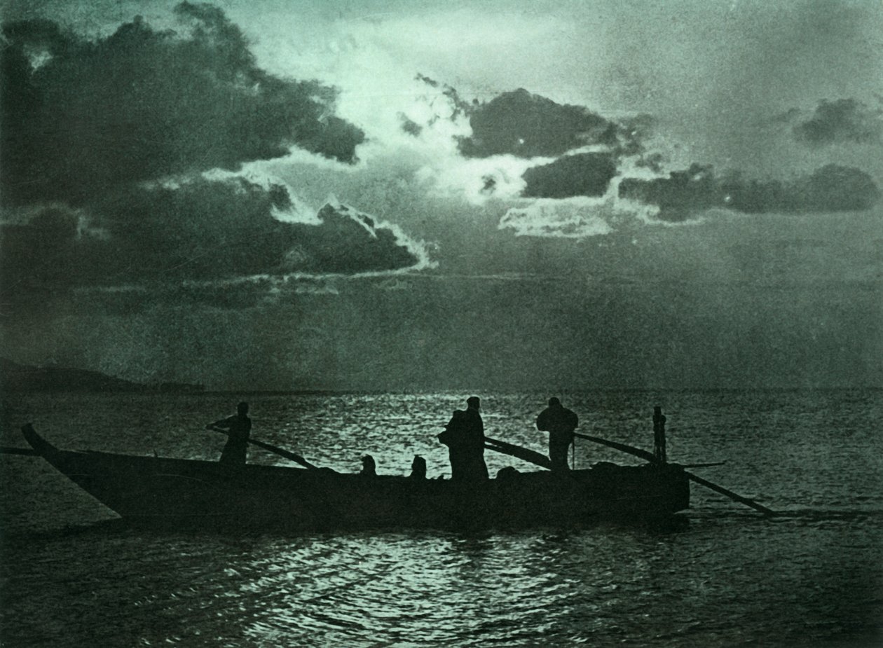 Moonlight at Shizu-Ura, 1910. by Herbert Ponting