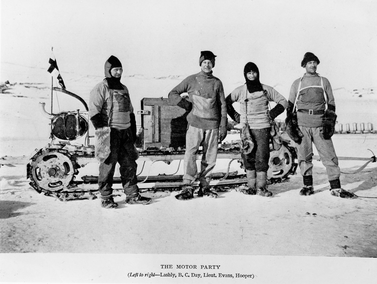 Motor Partisi - Lashly, Day, Evans ve Hooper, 1911 by Herbert Ponting