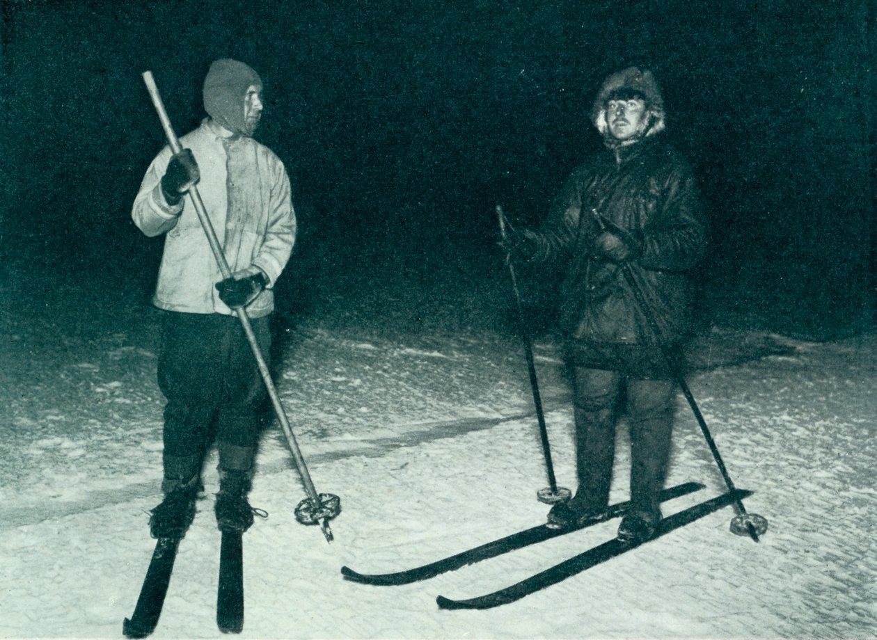 Oates ve Meares Geceleri Kayak, 1911 dolayları, 1913 by Herbert Ponting