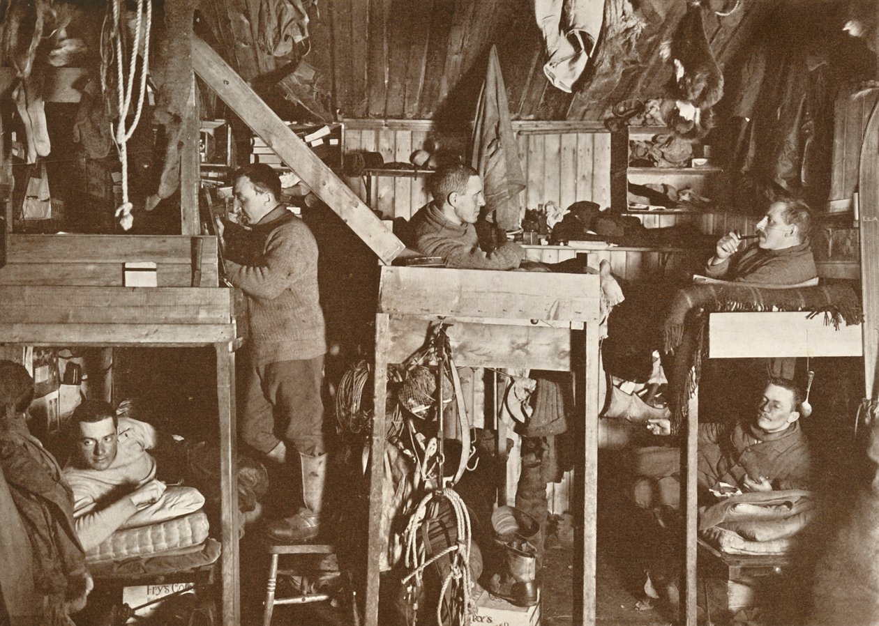 Kiraz-Garrard, Bowers, Oates, Meares, Atkinson, 9 Ekim 1911, 1913 Kiralık Daireler by Herbert Ponting