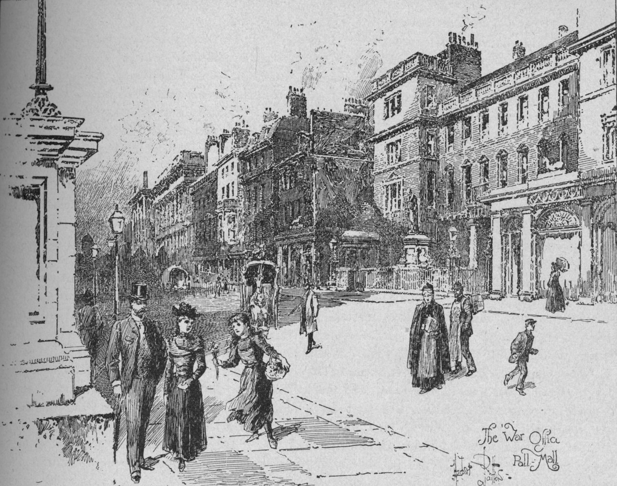 Savaş Ofisi, Pall Mall, c1890 by Herbert Railton