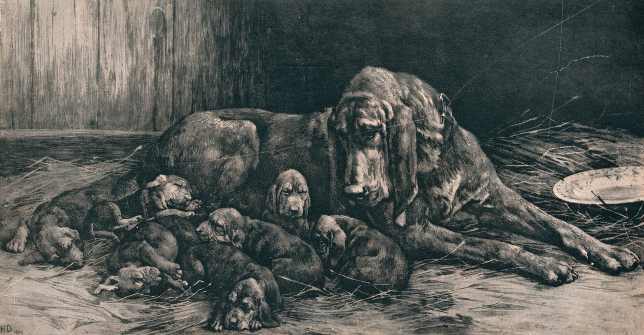 Mutlu Anne, 1894, 1911 by Herbert Thomas Dicksee