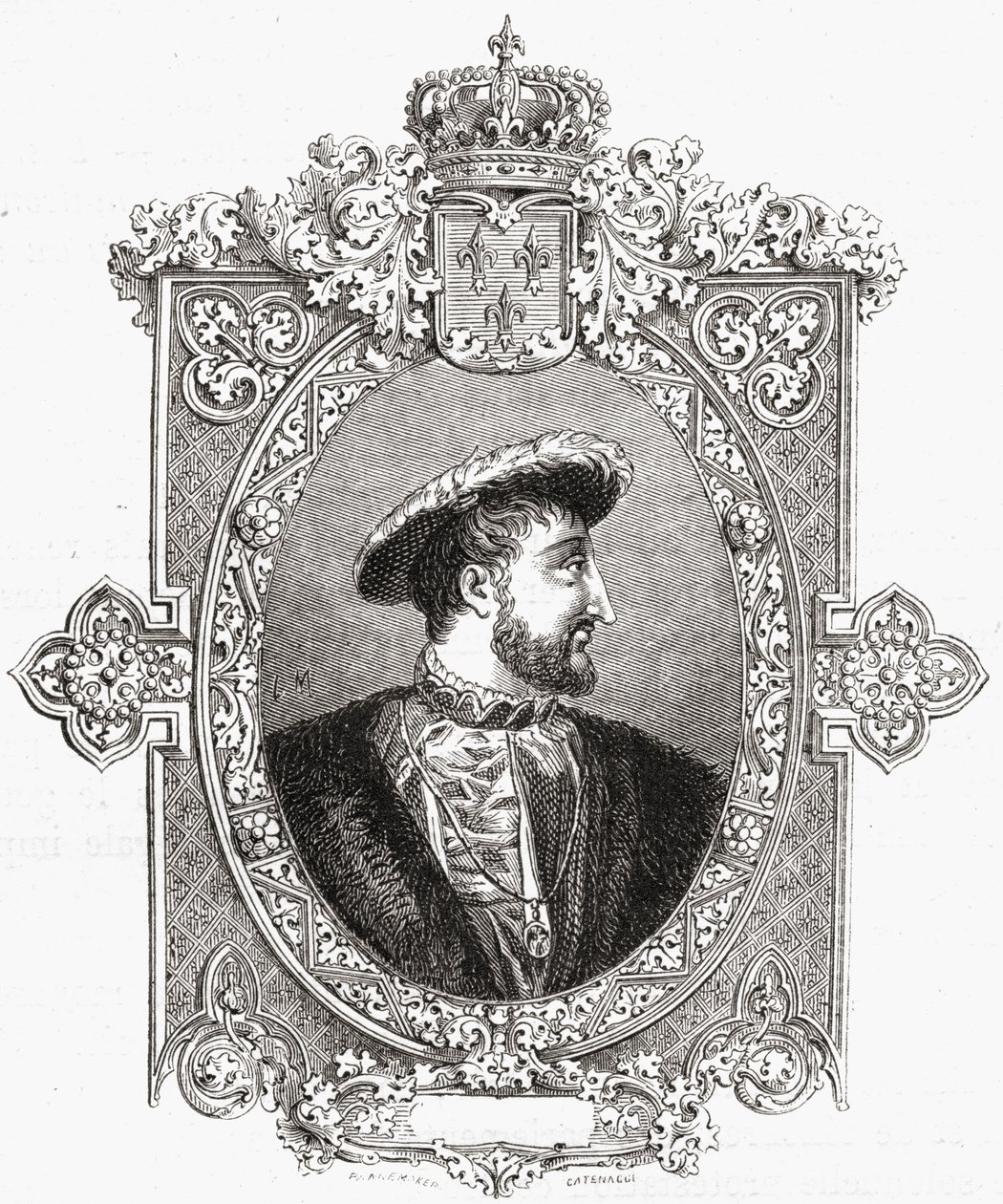 Pannemaker-Ligny tarafından oyulmuş I. François, Louis Blanc