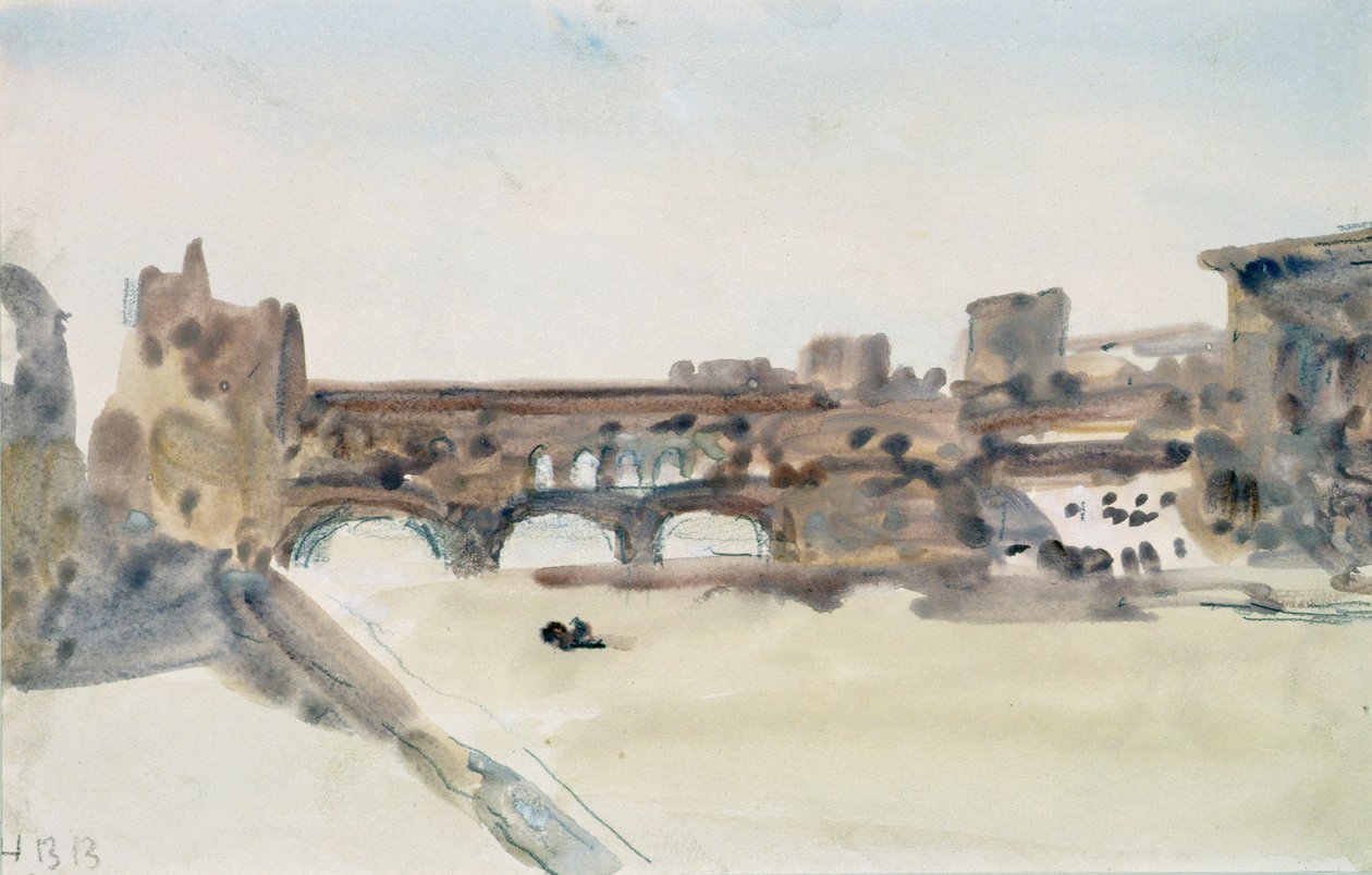 Ponte Vecchio, Floransa by Hercules Brabazon Brabazon
