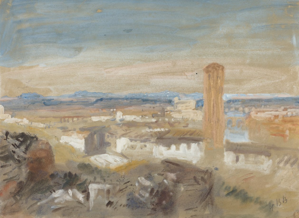 Harabeler Arasında Bir Çan Kulesi. by Hercules Brabazon Brabazon