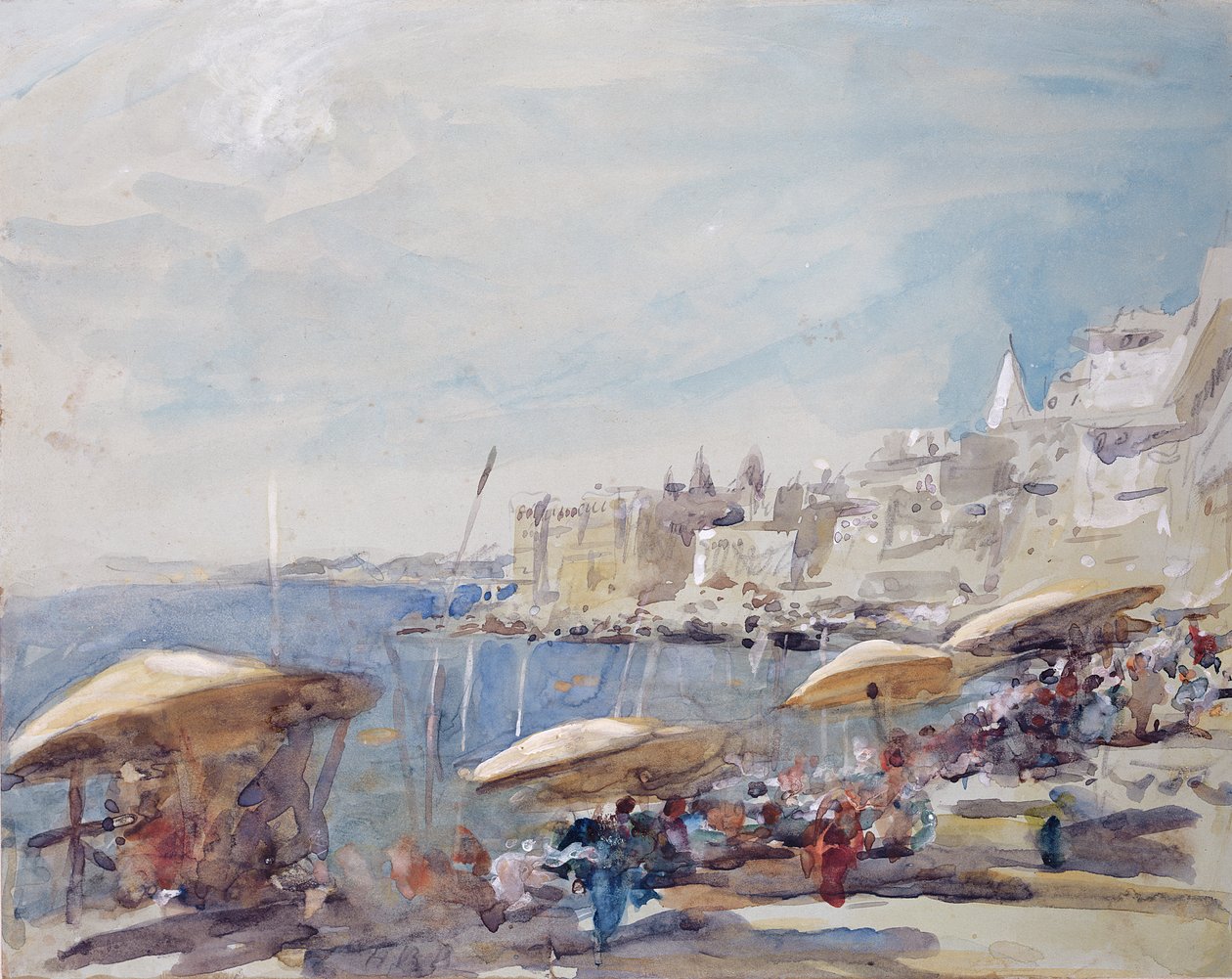 Benares (kağıt üzerinde wc) by Hercules Brabazon Brabazon