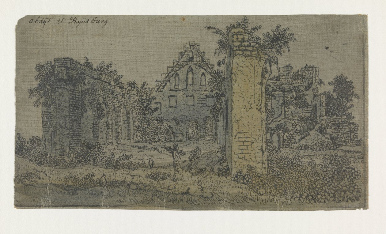 Rijnsburg Manastırı Harabeleri, Küçük Versiyon Güneyden Rijnsburg Manastırı Harabeleri: Küçük Versiyon by Hercules Segers