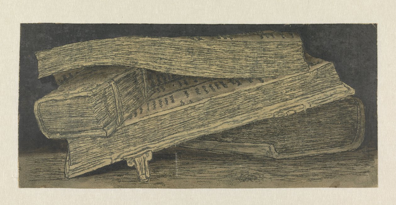 Kitaplarla Natürmort by Hercules Segers