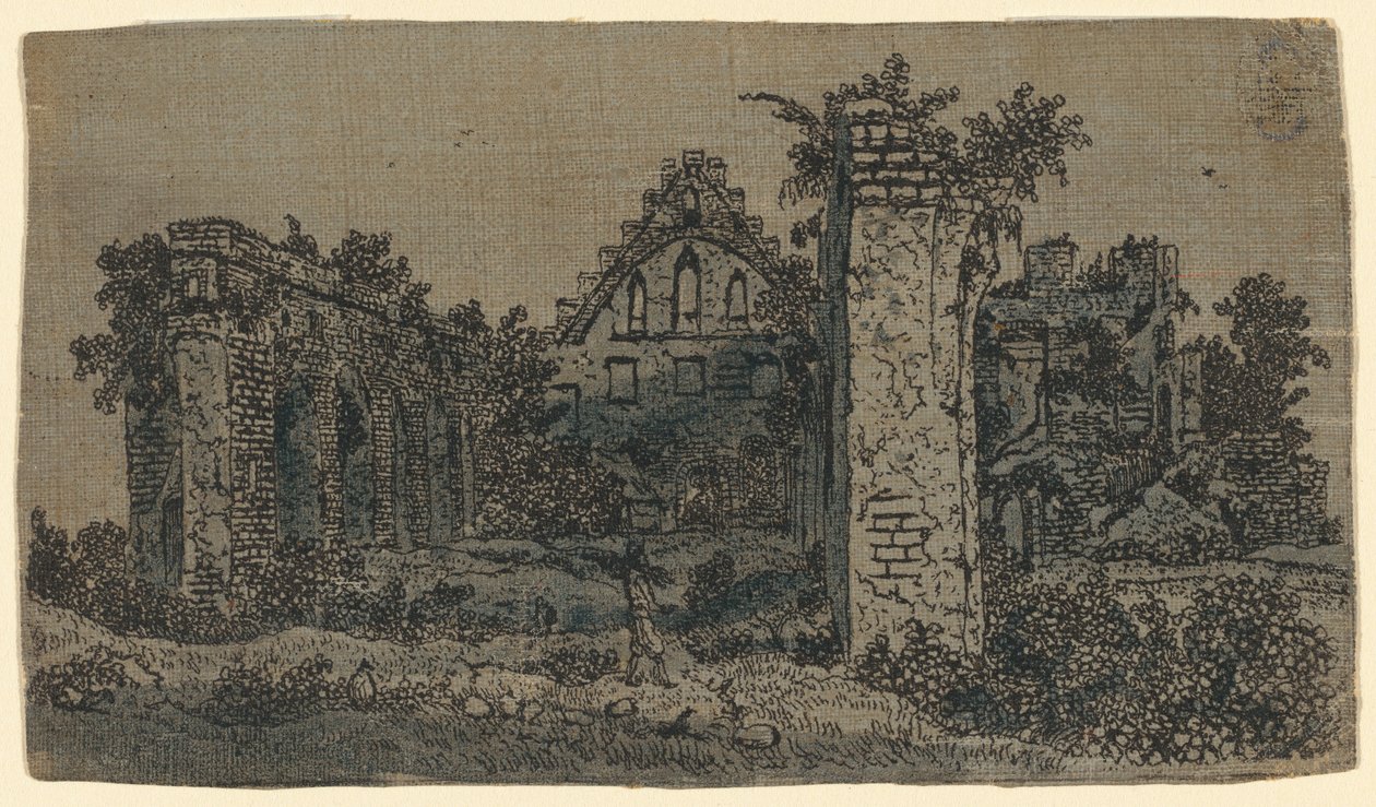 Rijnsburg Manastırı Harabeleri: Küçük Versiyon by Hercules Seghers