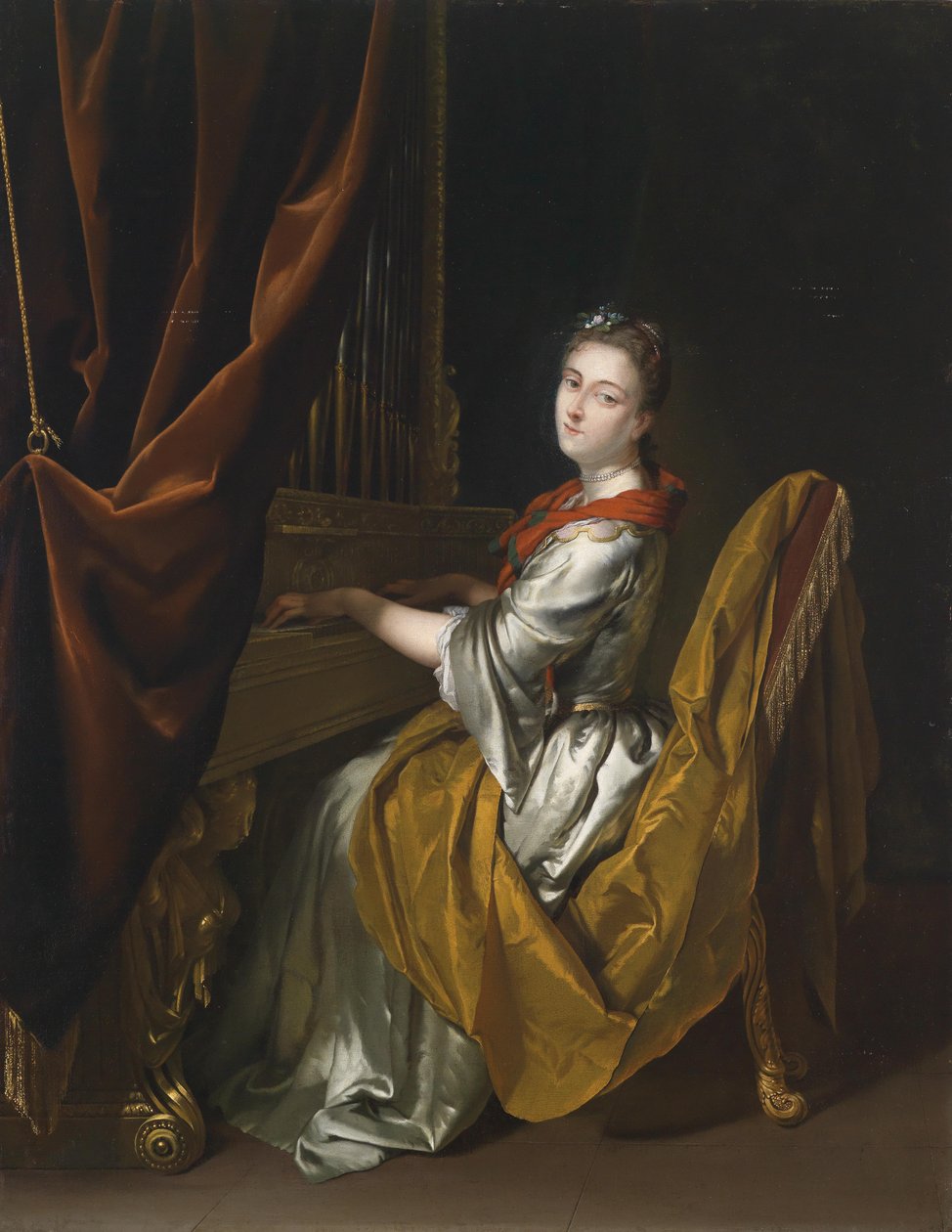 Organda Barbara Janssens portresi by Herman van der Mijn  