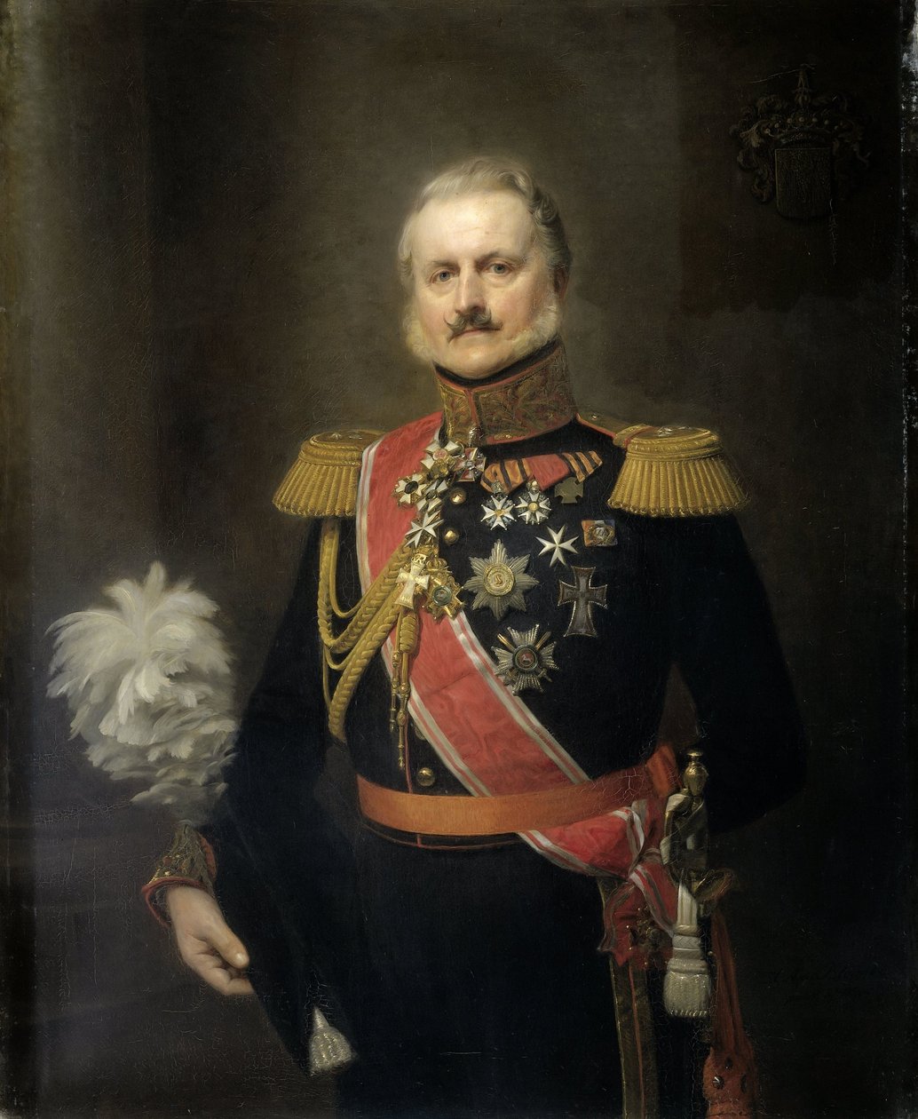 Antonie Frederick Jan Floris Jacob Baron van Omphal (1788-1863), Korgeneral by Herman Antonie de Bloeme