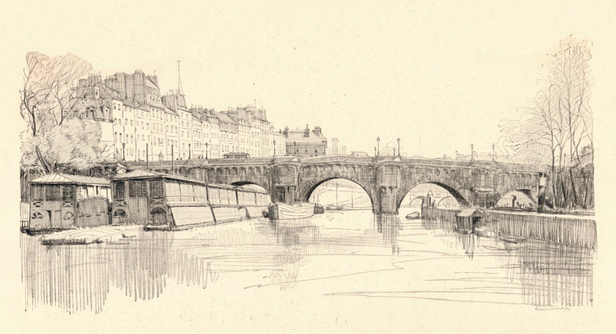 Kilitlerden görülen Pont Neuf, 1915 by Herman Armour Webster