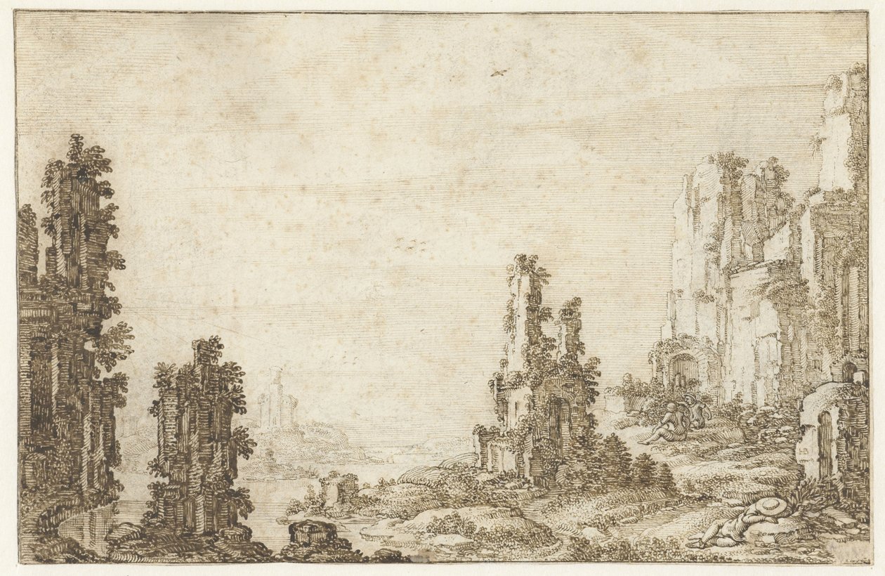 Kalıntılar ile manzara by Herman Breckerveld