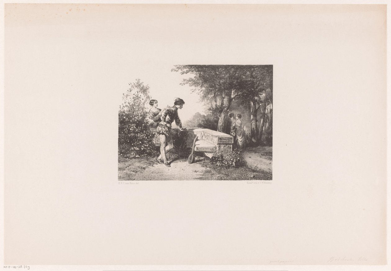 Bir parkta iki çift by Herman Frederik Carel ten Kate