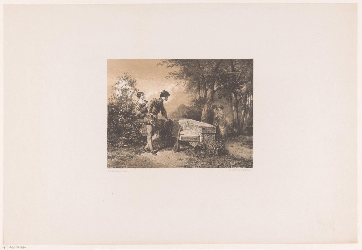 Bir parkta iki çift by Herman Frederik Carel ten Kate